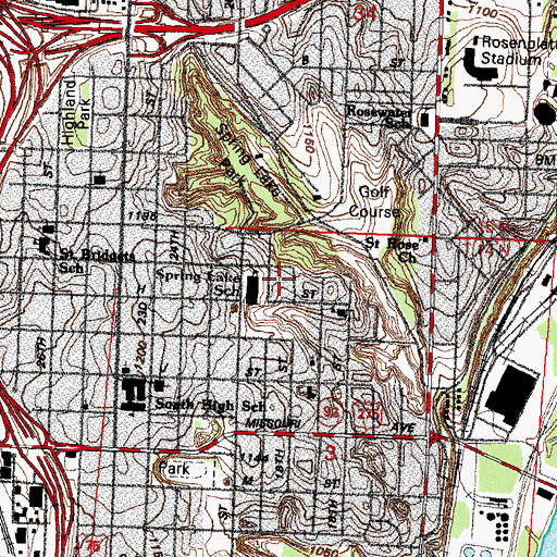 Topographic Map of Unity Park, NE
