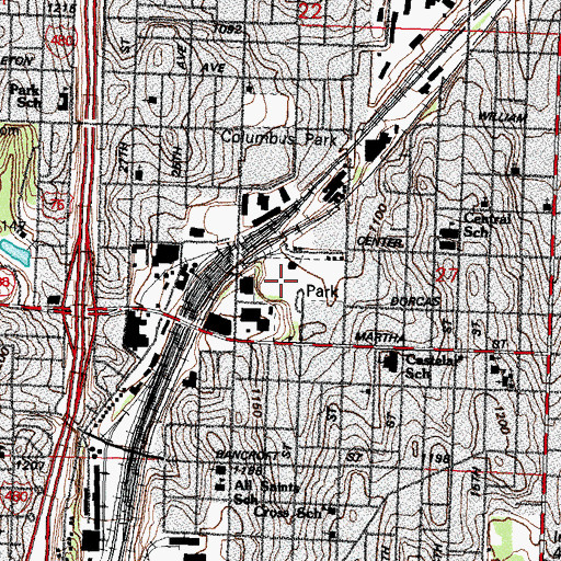 Topographic Map of James F Lynch Park, NE