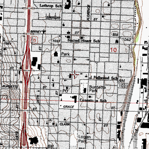 Topographic Map of Twenty-Second and Willis Street Park, NE