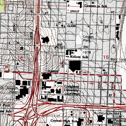 Topographic Map of Kellom Park, NE