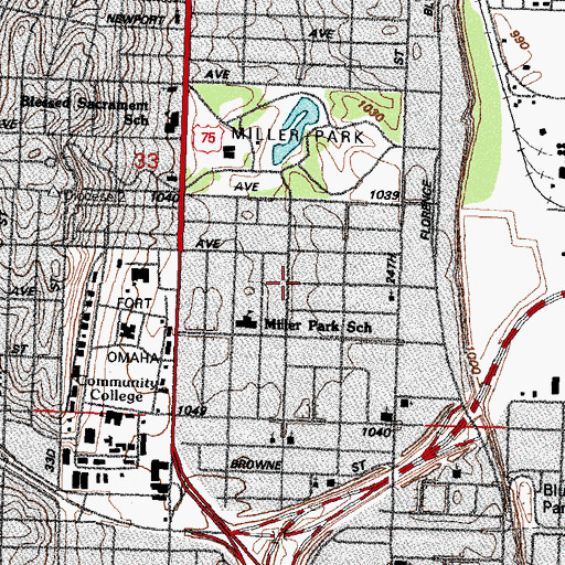 Topographic Map of Himebaugh Park, NE