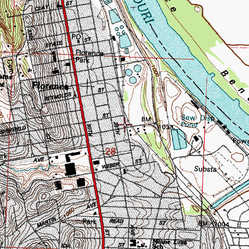 Topographic Map of Twenty-Eighth and Craig Street Park, NE