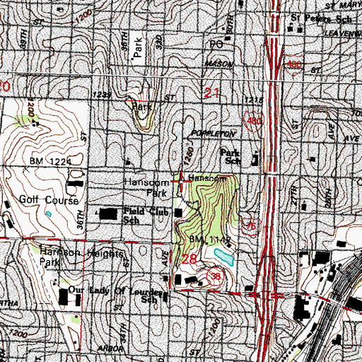 Topographic Map of President Gerald R Ford Birthsite, NE