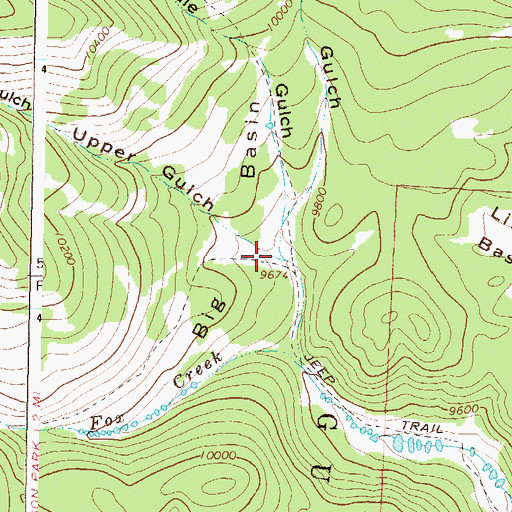Topographic Map of Middle Gulch, CO