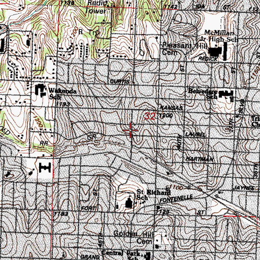 Topographic Map of Crown Point Park, NE