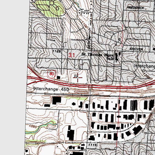 Topographic Map of Churchich Park, NE