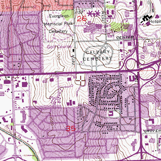 Topographic Map of Pipal Park, NE