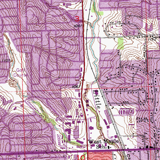 Topographic Map of Palamino Hills Park, NE