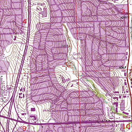 Topographic Map of Maple Village Park, NE