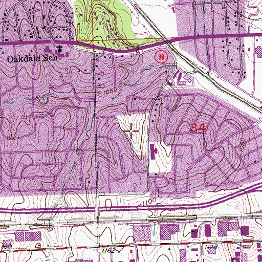 Topographic Map of Rockbrook Park, NE