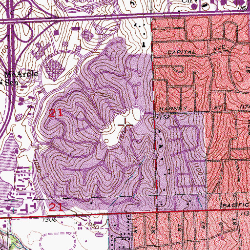 Topographic Map of Regency Park, NE