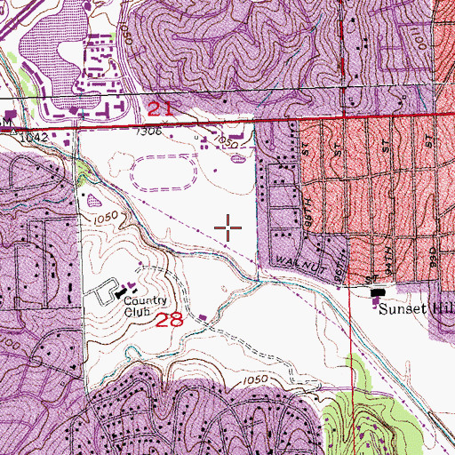 Topographic Map of One Pacific Place Park, NE