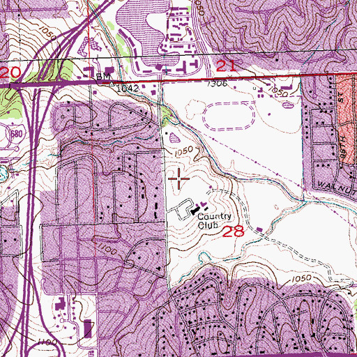 Topographic Map of Oak Heights Park, NE