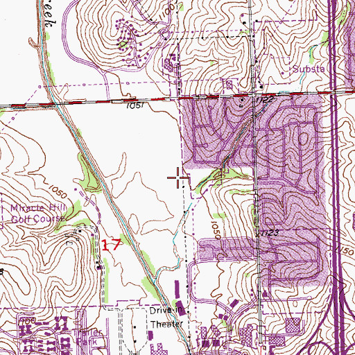 Topographic Map of Oakbrook Park, NE