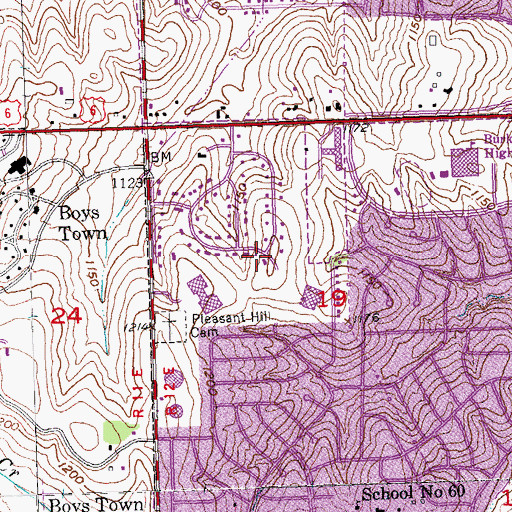 Topographic Map of Dear Ridge Park, NE