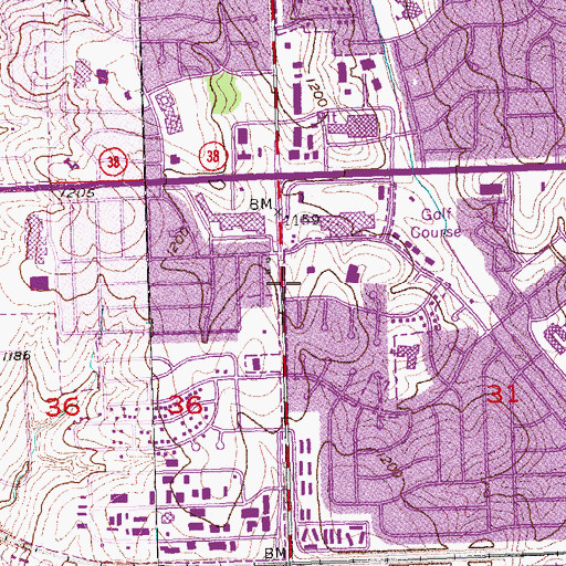 Topographic Map of Montclair - Westwood Park, NE