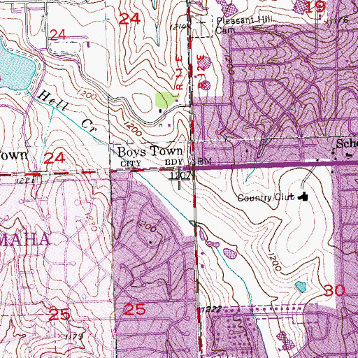 Topographic Map of Trendwood Park, NE