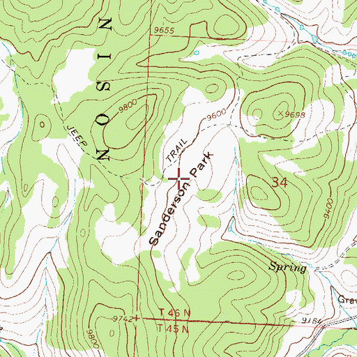 Topographic Map of Sanderson Park, CO