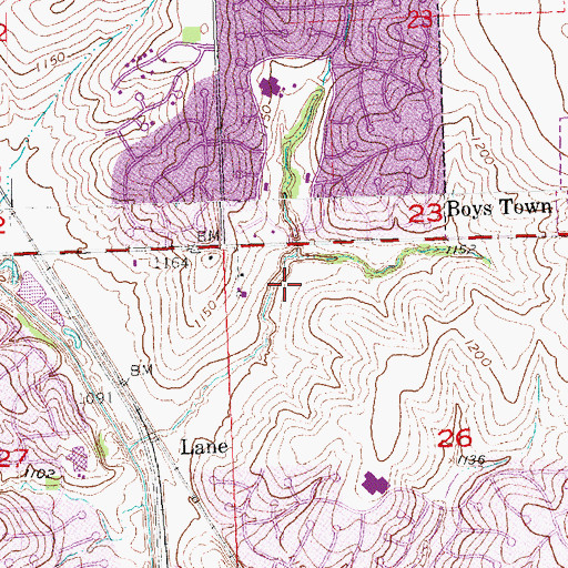 Topographic Map of Cottonwood Park, NE