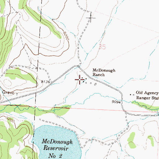 Topographic Map of McDonough Ranch, CO