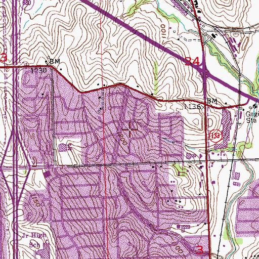 Topographic Map of North Oaks Park, NE