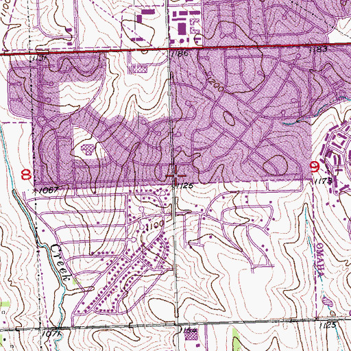 Topographic Map of Applewood Heights, NE