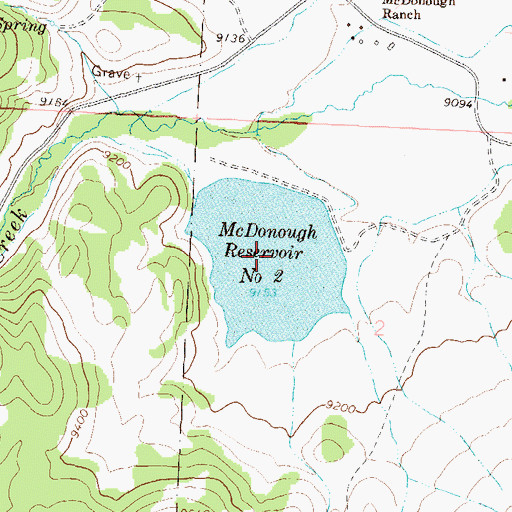 Topographic Map of McDonough Reservoir Number 2, CO