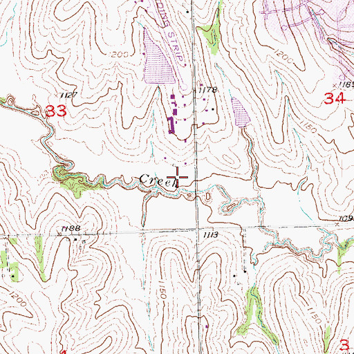 Topographic Map of Ed Zorinsky Recreation Area, NE