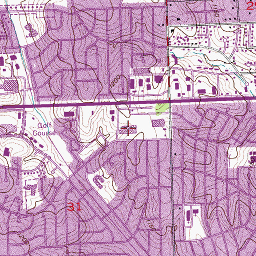 Topographic Map of Westwood Plaza, NE
