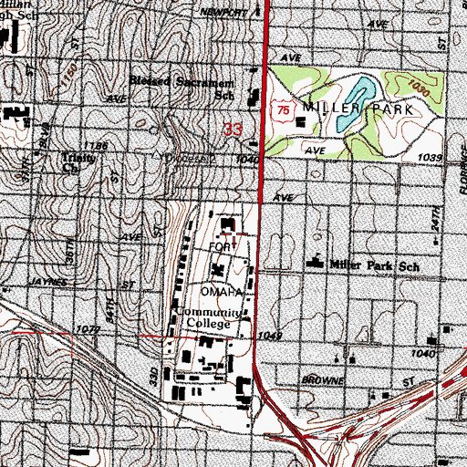 Topographic Map of Conference Center, NE