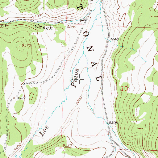Topographic Map of Blue Creek, CO