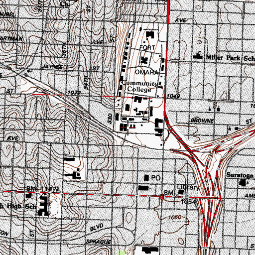 Topographic Map of Mechanic Shop, NE