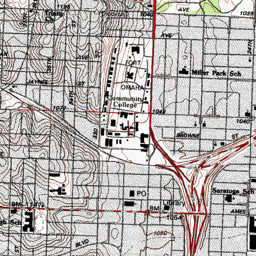Topographic Map of Welding Program Building, NE