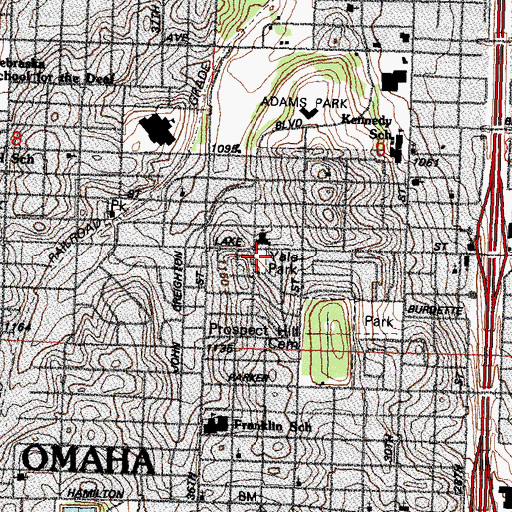 Topographic Map of Yale Park, NE