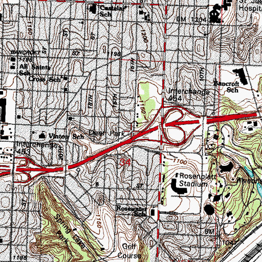 Topographic Map of Deer Park, NE