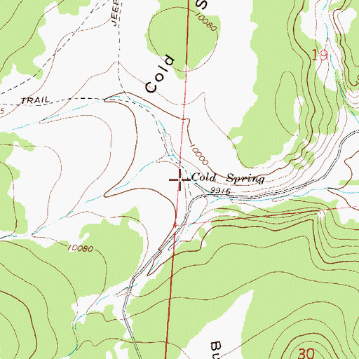 Topographic Map of Cold Spring, CO