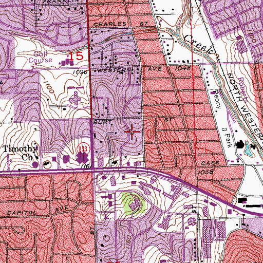 Topographic Map of Nebraska Methodist College - Josie Harper Campus, NE