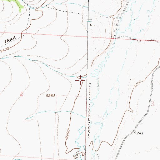 Topographic Map of Poison Gulch, CO