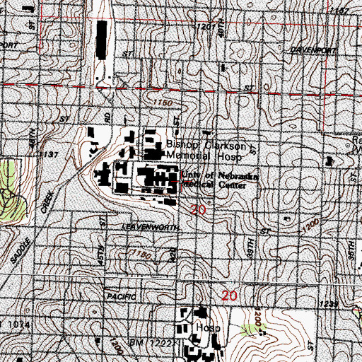 Topographic Map of College of Pharmacy, NE