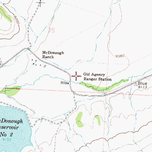 Topographic Map of Old Agency Ranger Station, CO