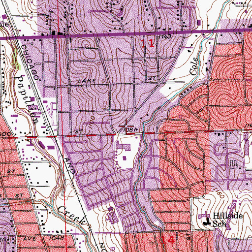Topographic Map of Central Church of the Nazarene, NE
