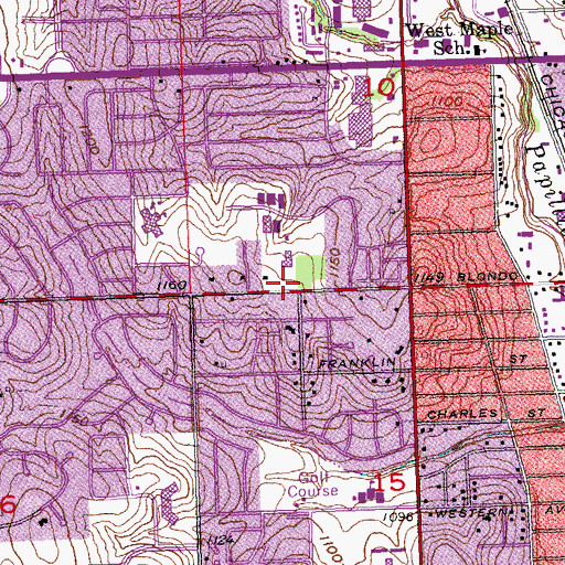 Topographic Map of All Saints Episcopal Church, NE