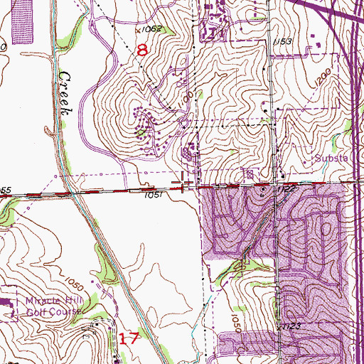 Topographic Map of Miracle Hills Community Baptist Church, NE