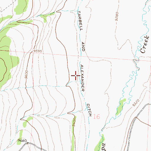 Topographic Map of Tarbell and Alexander Ditch, CO