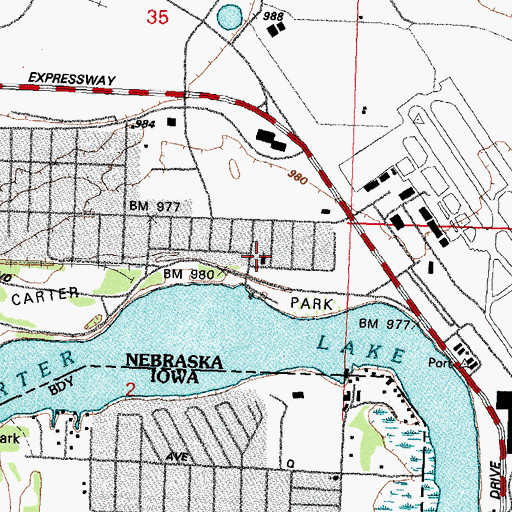 Topographic Map of Church of God - Parkway, NE