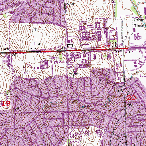 Topographic Map of Saint Luke United Methodist Church, NE