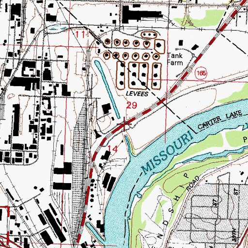 Topographic Map of Freedom Park, NE