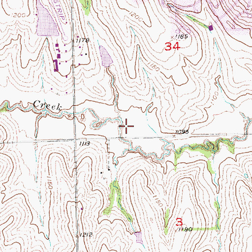 Topographic Map of Zorinsky Lake, NE