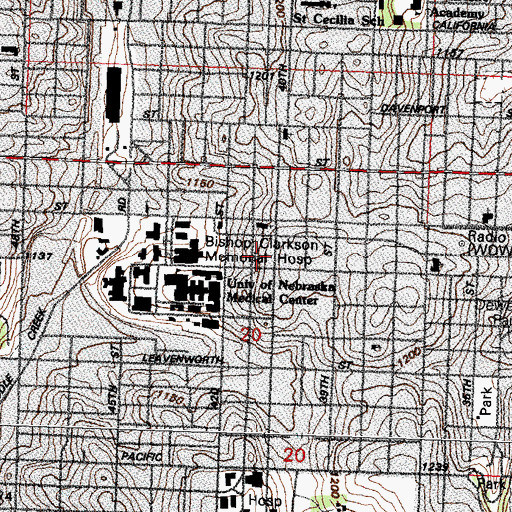 Topographic Map of Administration Center, NE