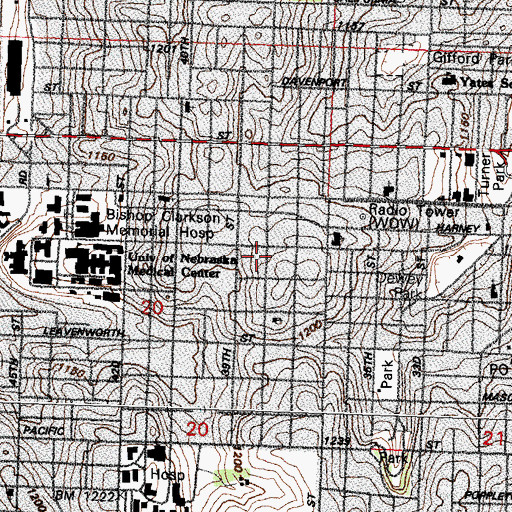 Topographic Map of Potters House, NE